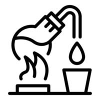 Lab experiment icon outline vector. Laboratory research vector