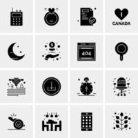 16 iconos de negocios universales vector ilustración de icono creativo para usar en proyectos relacionados con la web y dispositivos móviles