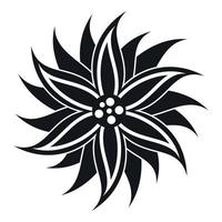 Flower icon, simple style vector