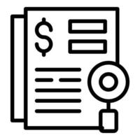 Collateral document icon outline vector. Loan marketing vector