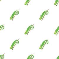 Walking chameleon pattern seamless vector