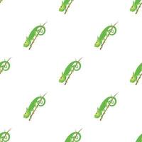 Walking chameleon pattern seamless vector