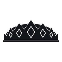 Small crown icon, simple style vector