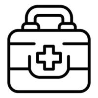 Menopause first aid kit icon outline vector. Hormone health vector