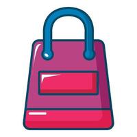 Shopping bag icon, cartoon style
