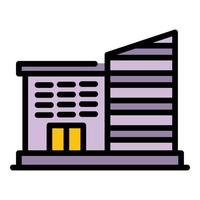 University building icon color outline vector