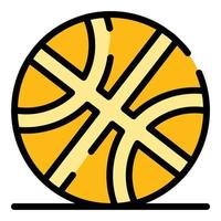 Basketball ball icon color outline vector