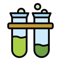 Test tube stand icon color outline vector