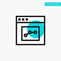 Analytics Communication Interface User turquoise highlight circle point Vector icon