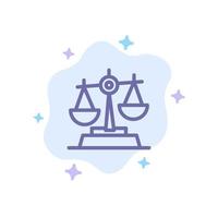 Gdpr Justice Law Balance Blue Icon on Abstract Cloud Background vector