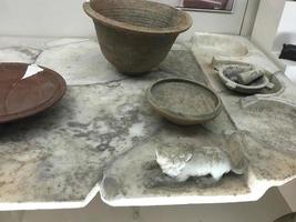 ancient clay jugs in the Museum of history photo