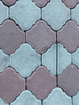 Rectangular paving slabs. View from above. Close-up. Background. Texture photo