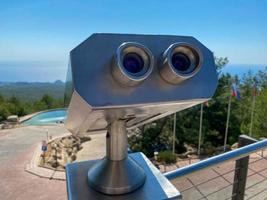 coin operated binoculars for traveler tourists photo