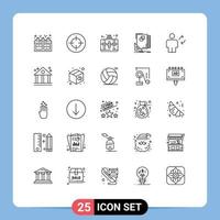 Universal Icon Symbols Group of 25 Modern Lines of avatar sketch handbag page design Editable Vector Design Elements