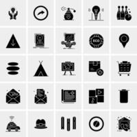 25 iconos de negocios universales vector ilustración de icono creativo para usar en proyectos relacionados con la web y dispositivos móviles