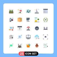 paquete de iconos vectoriales de stock de 25 signos y símbolos de línea para la página del mapa web de texto enviar elementos de diseño vectorial editables vector