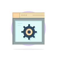 Web Setting Gear Internet Abstract Circle Background Flat color Icon vector