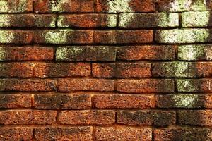 Wall from red bricks for background. photo