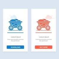 Trolley Cart Food Bangladesh  Blue and Red Download and Buy Now web Widget Card Template vector