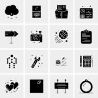 16 Business Universal Icons Vector Creative Icon Illustration to use in web and Mobile Related project