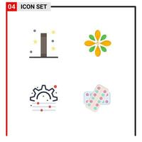 Pack of 4 creative Flat Icons of halloween hindu magical decorate creative Editable Vector Design Elements