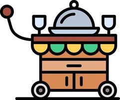 diseño de icono creativo de carrito de comida vector