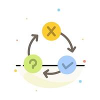 Daily Flow Issues Organization Realization Abstract Flat Color Icon Template vector