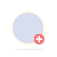 Basic Plus Sign Ui Abstract Circle Background Flat color Icon vector