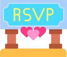 diseño de icono creativo rsvp vector