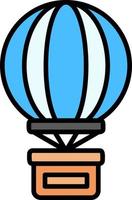 Hot Air Balloon Creative Icon Design vector