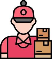 Delivery Boy Creative Icon Design vector