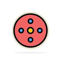 Camera Reel Footage Reel Storage Abstract Circle Background Flat color Icon vector