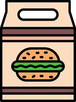 lunch bag Creative Icon Design vector