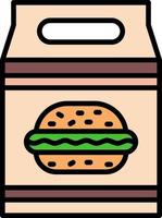 lunch bag Creative Icon Design vector