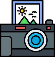 Instant Camera Creative Icon Design vector