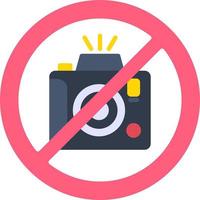 No Camera Creative Icon Design vector