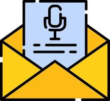 Voice Email Creative Icon Design vector