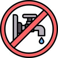 Dont Waste Water Creative Icon Design vector