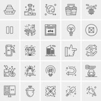 25 iconos de negocios universales vector ilustración de icono creativo para usar en proyectos relacionados con la web y dispositivos móviles