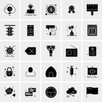 25 iconos de negocios universales vector ilustración de icono creativo para usar en proyectos relacionados con la web y dispositivos móviles