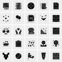 25 iconos de negocios universales vector ilustración de icono creativo para usar en proyectos relacionados con la web y dispositivos móviles