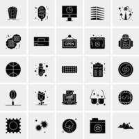 25 iconos de negocios universales vector ilustración de icono creativo para usar en proyectos relacionados con la web y dispositivos móviles