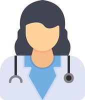 diseño de icono creativo de doctora vector