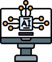 Artificial Intelligence Creative Icon Design vector