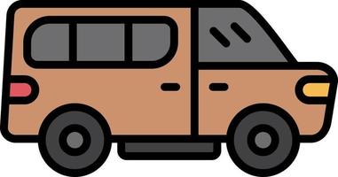 Minivan Creative Icon Design vector