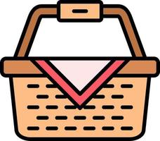 Picnic Basket Creative Icon Design vector