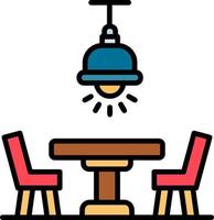 Dining Table Creative Icon Design vector