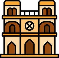 Notre Dame Creative Icon Design vector