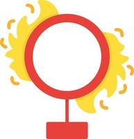 diseño de icono creativo de anillo de fuego vector