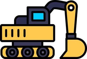 Excavator Creative Icon Design vector